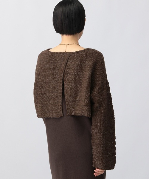 A part by（アパートバイ）の「ツィード2Pニットワンピース（ワンピース・レディース・チャコールグレー/ブラウン/アイボリー・FREE）」の20枚目の写真