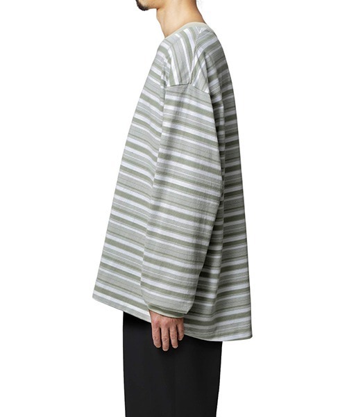 POLYPLOID（ポリプロイド）の「POLYPLOID / ポリプロイド：OVERSIZE LONGSLEEVE B：B-7-001-013[COR]（Tシャツ/カットソー・メンズ・ホワイト系その他・2/3/4）」の7枚目の写真