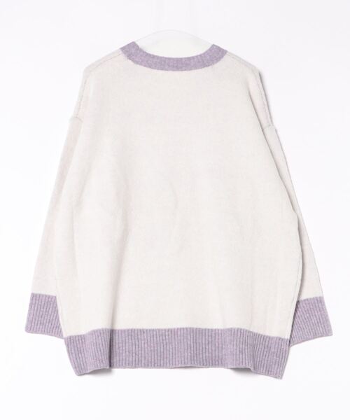 STYLEBLOCK（スタイルブロック）の「ロゴジャガードニットオーバーサイズプルオーバー（ニット/セーター・レディース・グレイッシュベージュ/ブラック/オフホワイト/チャコールグレー・M）」の5枚目の写真