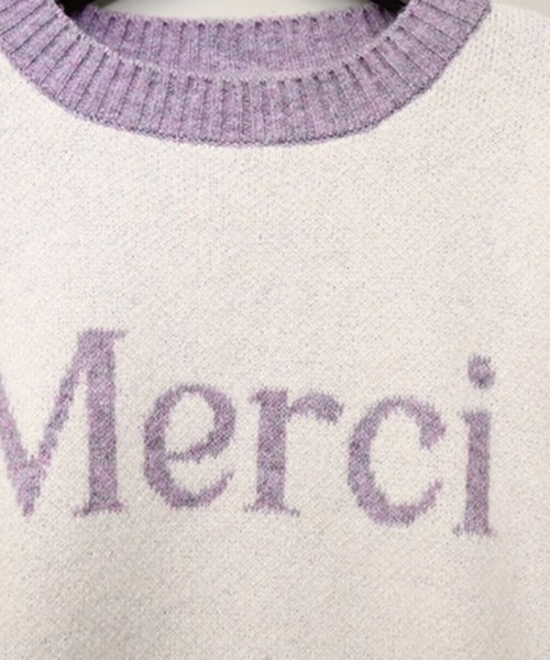 セール】LOGO JACQUARD KNIT TOP（ニット/セーター）｜X-girl
