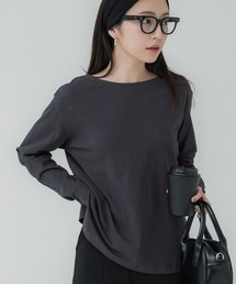 レギュラーコットンサイドスリットカットソー レイヤード