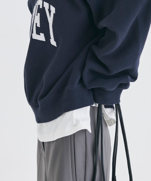 coca(coca)(コカ)の「レギュラーコットンサイドスリットカットソー レイヤード(Tシャツ/カットソー・レディース・ブラック/ホワイト/その他1/チャコール・S/L/M)」の9枚目の写真
