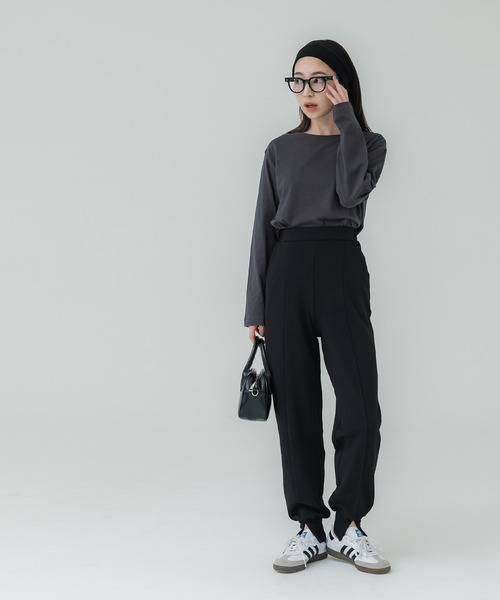 coca(coca)(コカ)の「レギュラーコットンサイドスリットカットソー レイヤード(Tシャツ/カットソー・レディース・ブラック/ホワイト/その他1/チャコール・S/L/M)」の21枚目の写真