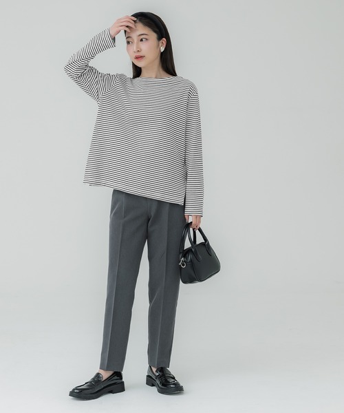 coca(coca)(コカ)の「レギュラーコットンサイドスリットカットソー レイヤード(Tシャツ/カットソー・レディース・ブラック/ホワイト/その他1/チャコール・S/L/M)」の16枚目の写真