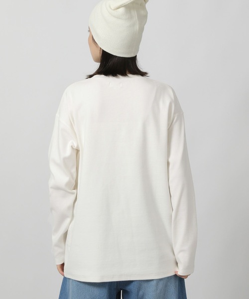 LAKOLE（ラコレ）の「フロッキーロゴスムース長袖T / 231916（Tシャツ/カットソー・レディース・ピンク/チャコール/グレー/オフホワイト・FREE）」の7枚目の写真