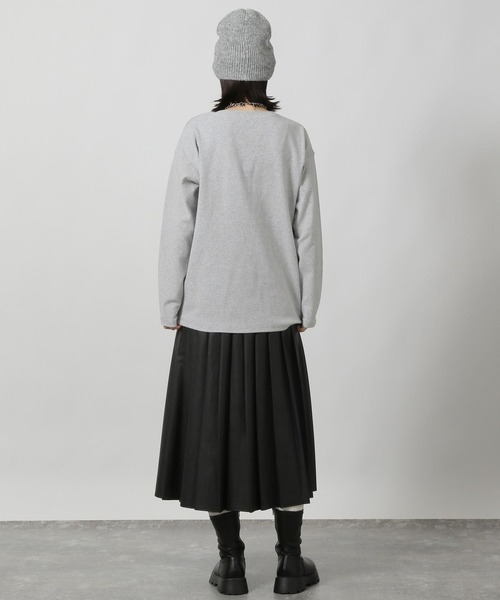 LAKOLE（ラコレ）の「フロッキーロゴスムース長袖T / 231916（Tシャツ/カットソー・レディース・ピンク/チャコール/グレー/オフホワイト・FREE）」の10枚目の写真