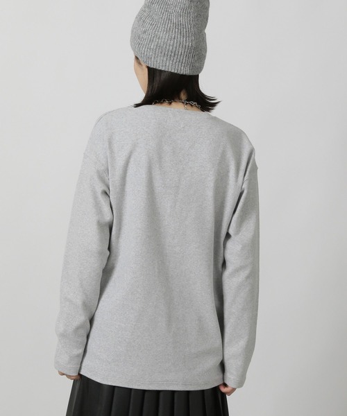 LAKOLE（ラコレ）の「フロッキーロゴスムース長袖T / 231916（Tシャツ/カットソー・レディース・ピンク/チャコール/グレー/オフホワイト・FREE）」の12枚目の写真