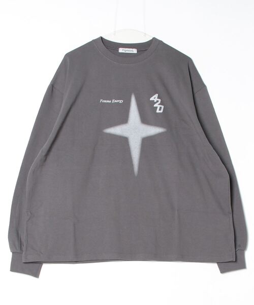 Figments(フィグメンツ)の「TwinkleプリントロンT(Tシャツ/カットソー・レディース・ホワイト/チャコールグレー・FREE)」の17枚目の写真