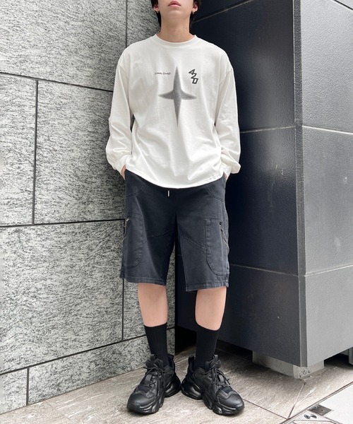 Figments(フィグメンツ)の「TwinkleプリントロンT(Tシャツ/カットソー・レディース・ホワイト/チャコールグレー・FREE)」の7枚目の写真
