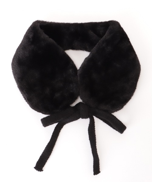 セール】ニット リボン付き 2WAY ファー ティペット（マフラー）｜Lace