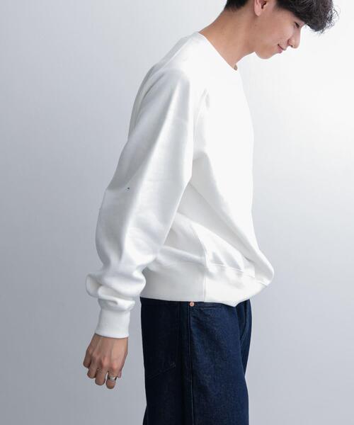 FORK&SPOON(フォークアンドスプーン)の「FORK&SPOON ラフィー裏毛クルーネックスウェット(スウェット・メンズ・ブラック/オフホワイト/ブルー・5/4)」の4枚目の写真