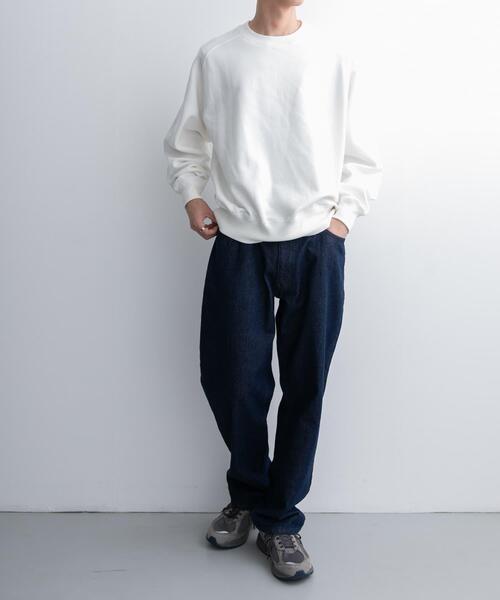 FORK&SPOON(フォークアンドスプーン)の「FORK&SPOON ラフィー裏毛クルーネックスウェット(スウェット・メンズ・ブラック/オフホワイト/ブルー・5/4)」の7枚目の写真