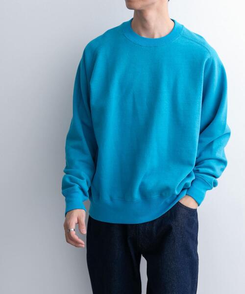 FORK&SPOON(フォークアンドスプーン)の「FORK&SPOON ラフィー裏毛クルーネックスウェット(スウェット・メンズ・ブラック/オフホワイト/ブルー・5/4)」の10枚目の写真