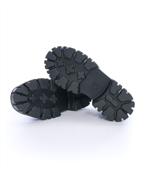 clear（クリア）の「トラックソールレースアップブーツ［大人 カジュアル 着回し力抜群］≪再入荷≫（ブーツ・レディース・ブラック・M/L）」の3枚目の写真