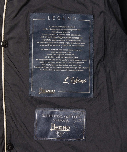 HERNO(ヘルノ)の「HERNO L'Eskimo JACKET ヘルノ レスキモー ダウンジャケット(ダウンジャケット/コート・メンズ・ブラック/ダークグレー/ブラウン系1・50/46/48/44)」の16枚目の写真