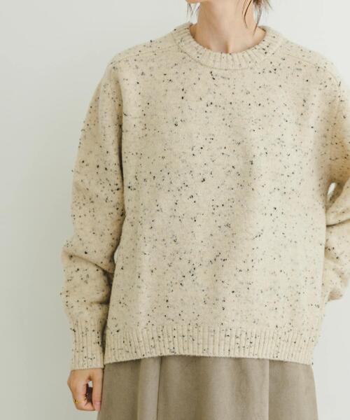 ITEMS URBANRESEARCH（アイテムズ アーバンリサーチ）の「ネップクルーネックニット（ニット/セーター・レディース・ライトブルー/アイボリー/ピンク/ネイビー・FREE）」の21枚目の写真