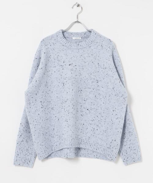 ITEMS URBANRESEARCH（アイテムズ アーバンリサーチ）の「ネップクルーネックニット（ニット/セーター・レディース・ライトブルー/アイボリー/ピンク/ネイビー・FREE）」の7枚目の写真