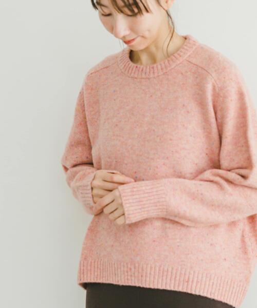 ITEMS URBANRESEARCH（アイテムズ アーバンリサーチ）の「ネップクルーネックニット（ニット/セーター・レディース・ライトブルー/アイボリー/ピンク/ネイビー・FREE）」の10枚目の写真