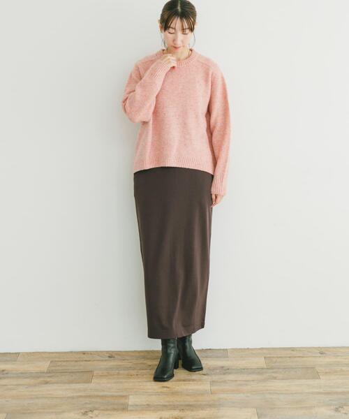 ITEMS URBANRESEARCH（アイテムズ アーバンリサーチ）の「ネップクルーネックニット（ニット/セーター・レディース・ライトブルー/アイボリー/ピンク/ネイビー・FREE）」の12枚目の写真