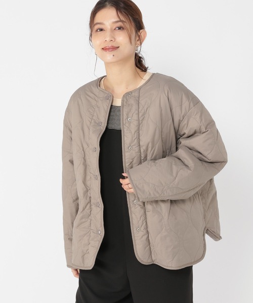 studio CLIP(スタディオクリップ)の「【撥水/マシンウォッシャブル】リバーシブルキルトショートブルゾン(ブルゾン・レディース・ライトグレー/スモーク/モカ/ベージュ・FREE)」の10枚目の写真
