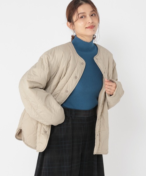 studio CLIP(スタディオクリップ)の「【撥水/マシンウォッシャブル】リバーシブルキルトショートブルゾン(ブルゾン・レディース・ライトグレー/スモーク/モカ/ベージュ・FREE)」の12枚目の写真