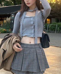 MAINLYTRULY | タイ付き ショート カーデ(カーディガン/ボレロ)