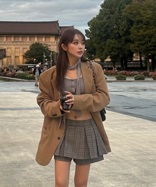 MAINLYTRULY（メインリィトゥルリィ）の「タイ付き ショート カーデ（カーディガン/ボレロ・レディース・グレー・M）」の20枚目の写真