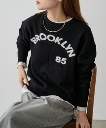 PUAL CE CIN | インターシャロゴニットプルオーバー(ニット/セーター)