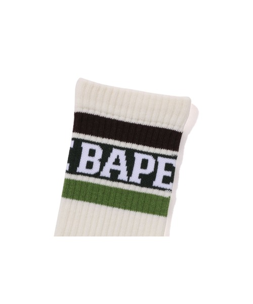 A BATHING APE(アベイシングエイプ)の「BAPE LINE SOCKS(ソックス/靴下・メンズ・グリーン/ピンク/ブルー・LARGE/MEDIUM)」の4枚目の写真