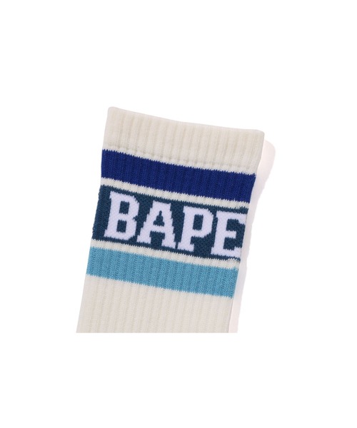 A BATHING APE(アベイシングエイプ)の「BAPE LINE SOCKS(ソックス/靴下・メンズ・グリーン/ピンク/ブルー・LARGE/MEDIUM)」の5枚目の写真