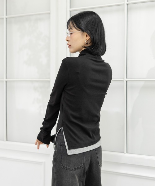 3.3 Field Trip （3.3フィールドトリップ）の「3.3 Field Trip／カラーブロックTOP（Tシャツ/カットソー・レディース・ブラック/アイボリー・FREE）」の21枚目の写真