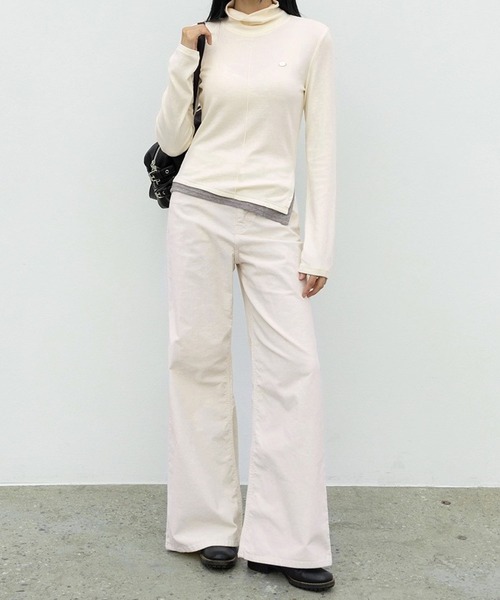 3.3 Field Trip （3.3フィールドトリップ）の「3.3 Field Trip／カラーブロックTOP（Tシャツ/カットソー・レディース・ブラック/アイボリー・FREE）」の9枚目の写真