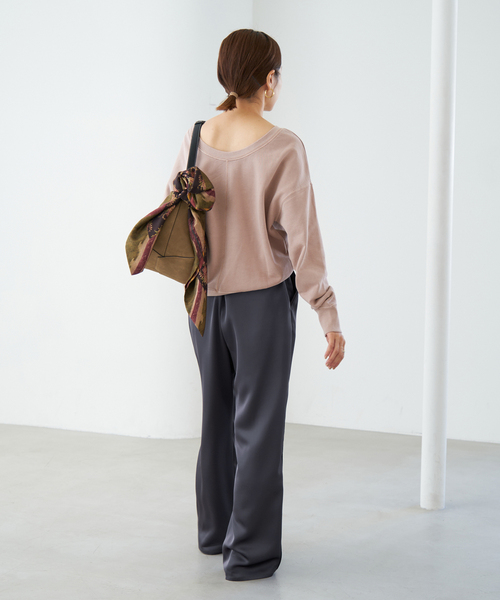 IENA（イエナ）の「《追加》ピグメントスウェットプルオーバー（スウェット・レディース・アイボリー/ピンク・FREE）」の5枚目の写真