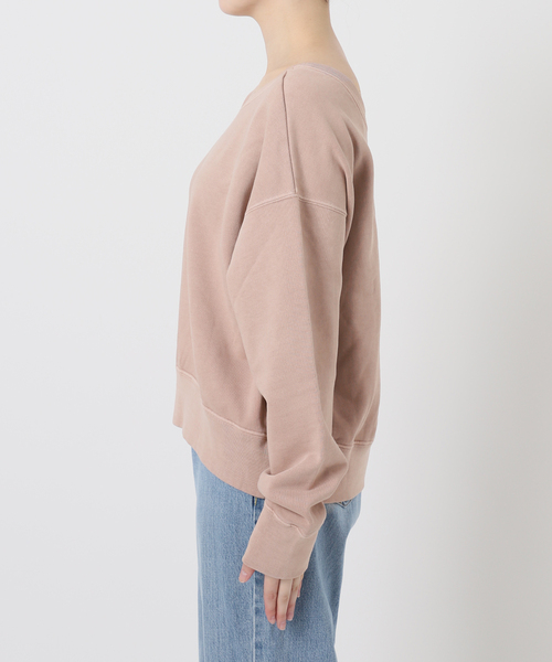 IENA（イエナ）の「《追加》ピグメントスウェットプルオーバー（スウェット・レディース・アイボリー/ピンク・FREE）」の4枚目の写真