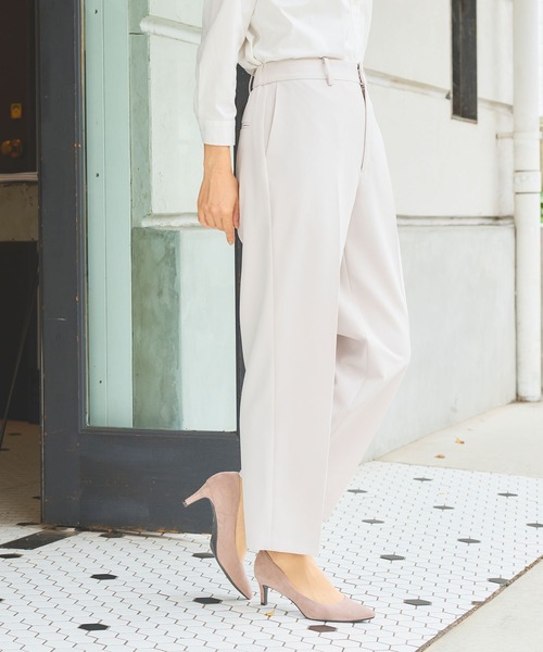 【セール】《洗える・ストレッチ・シワになりにくい》正解 ワイドパンツ【CF/クロスファンクション】（スラックス）｜CF（クロスファンクション）