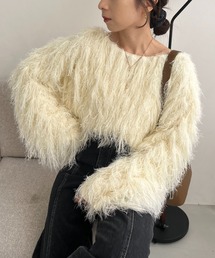 CAPRICIEUX LE'MAGE | フェザーフリンジプルオーバー(ニット/セーター)