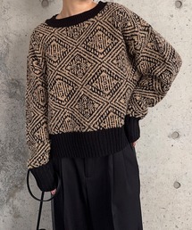 meilmada | ジャガードニットプルオーバー(ニット/セーター)
