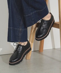 BEAMS HEART(ビームスハート)の厚底 マニッシュ レースアップシューズ(22.5〜24.5cm)(ドレスシューズ)