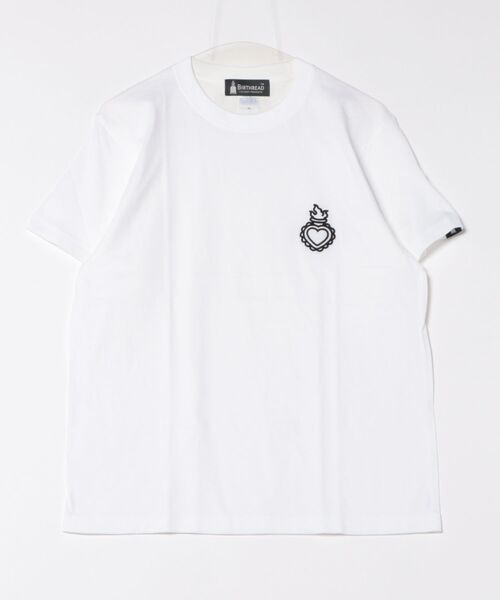JUGLANS(ユグランス)の「【BIRTHREAD】タトゥー刺繍5.6oz /ロゴTシャツ/メンズ(Tシャツ/カットソー・メンズ・ホワイト系その他3/ホワイト系その他/ブラック系その他2/ブラック系その他3/ブラック系その他/ホワイト系その他2・M/XL/L)」の3枚目の写真