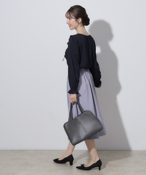 couture brooch(クチュールブローチ)の「【セレモニーシーン/お仕事にも】ラッフルフリルブラウス(シャツ/ブラウス・レディース・ピンク/ネイビー/オフホワイト・36/38/40/42)」の22枚目の写真