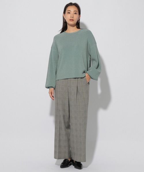 Elura（エルーラ）の「ハイゲージラメリブニット/286177（ニット/セーター・レディース・ライトグレー/グリーン系その他/ベージュ・FREE）」の15枚目の写真