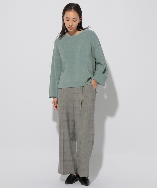 Elura（エルーラ）の「ハイゲージラメリブニット/286177（ニット/セーター・レディース・ライトグレー/グリーン系その他/ベージュ・FREE）」の14枚目の写真