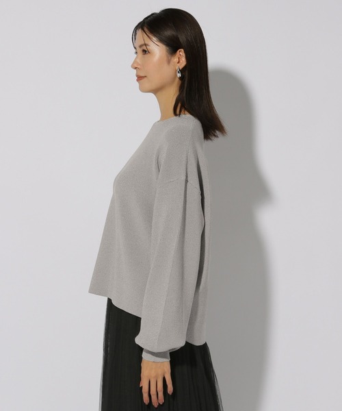 Elura（エルーラ）の「ハイゲージラメリブニット/286177（ニット/セーター・レディース・ライトグレー/グリーン系その他/ベージュ・FREE）」の12枚目の写真