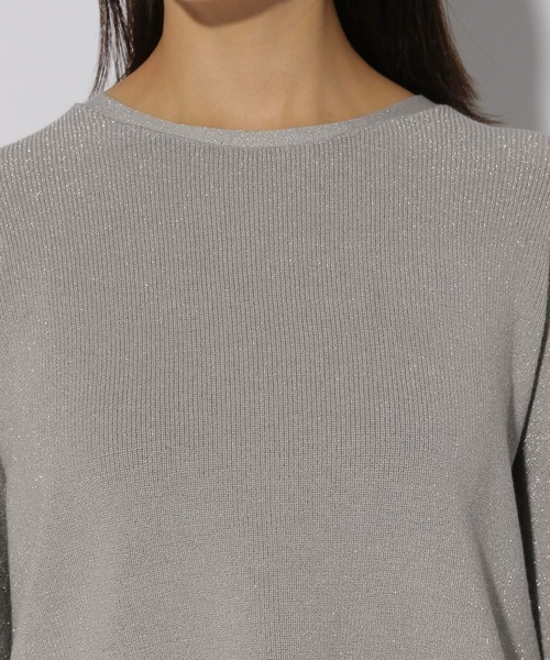 Elura（エルーラ）の「ハイゲージラメリブニット/286177（ニット/セーター・レディース・ライトグレー/グリーン系その他/ベージュ・FREE）」の10枚目の写真