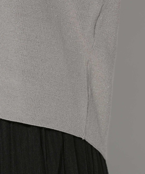 Elura（エルーラ）の「ハイゲージラメリブニット/286177（ニット/セーター・レディース・ライトグレー/グリーン系その他/ベージュ・FREE）」の8枚目の写真