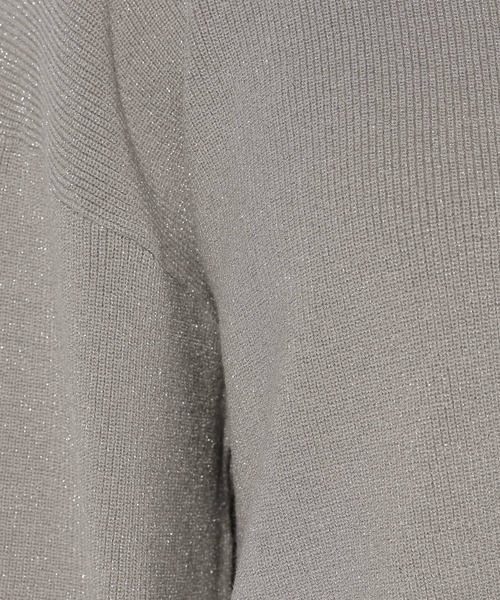 Elura（エルーラ）の「ハイゲージラメリブニット/286177（ニット/セーター・レディース・ライトグレー/グリーン系その他/ベージュ・FREE）」の6枚目の写真