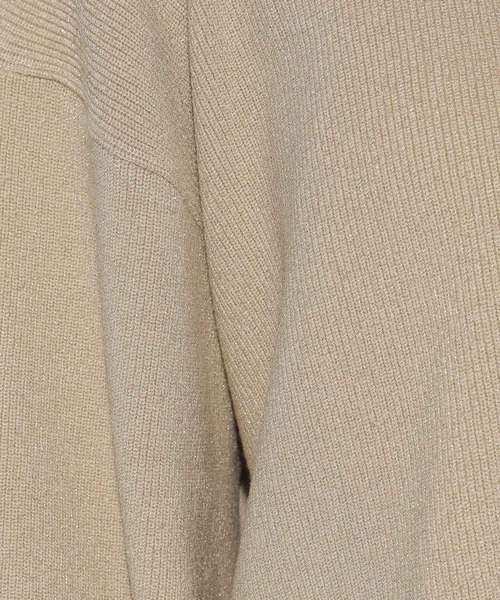 Elura（エルーラ）の「ハイゲージラメリブニット/286177（ニット/セーター・レディース・ライトグレー/グリーン系その他/ベージュ・FREE）」の5枚目の写真