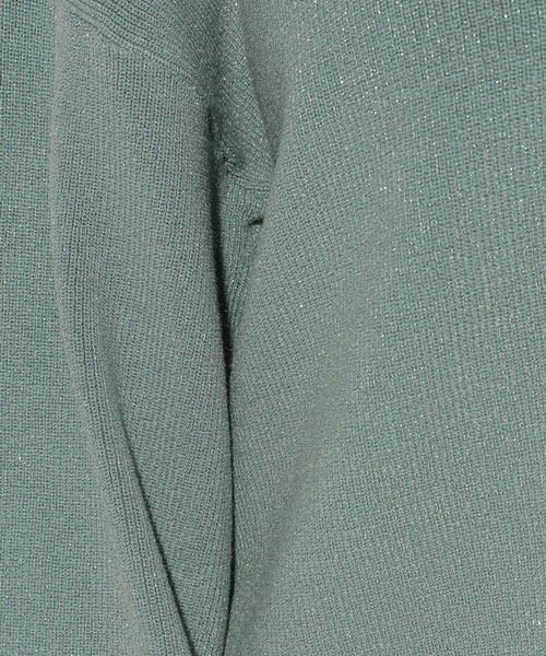 Elura（エルーラ）の「ハイゲージラメリブニット/286177（ニット/セーター・レディース・ライトグレー/グリーン系その他/ベージュ・FREE）」の4枚目の写真