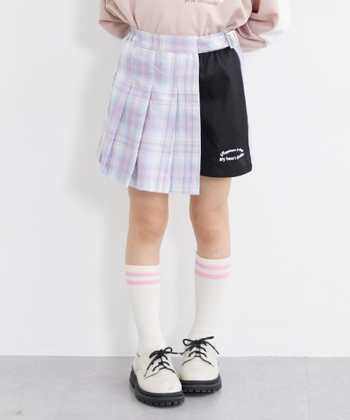 セール】チェック柄ラップキュロット（女の子）（その他パンツ