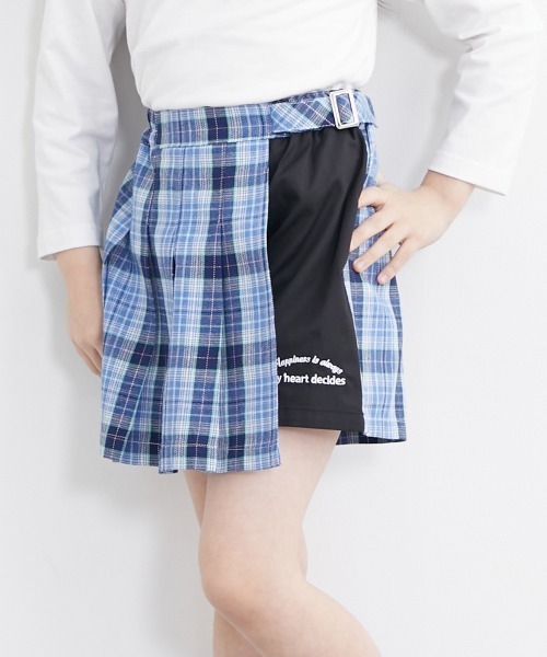 セール】チェック柄ラップキュロット（女の子）（その他パンツ